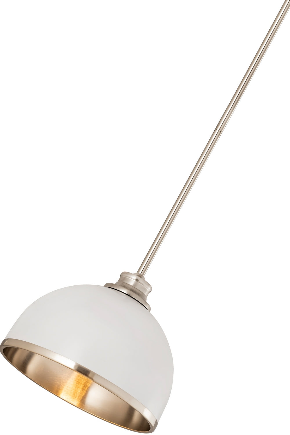 Mini-suspension Landry Blanc mat + Nickel brossé – vue 6