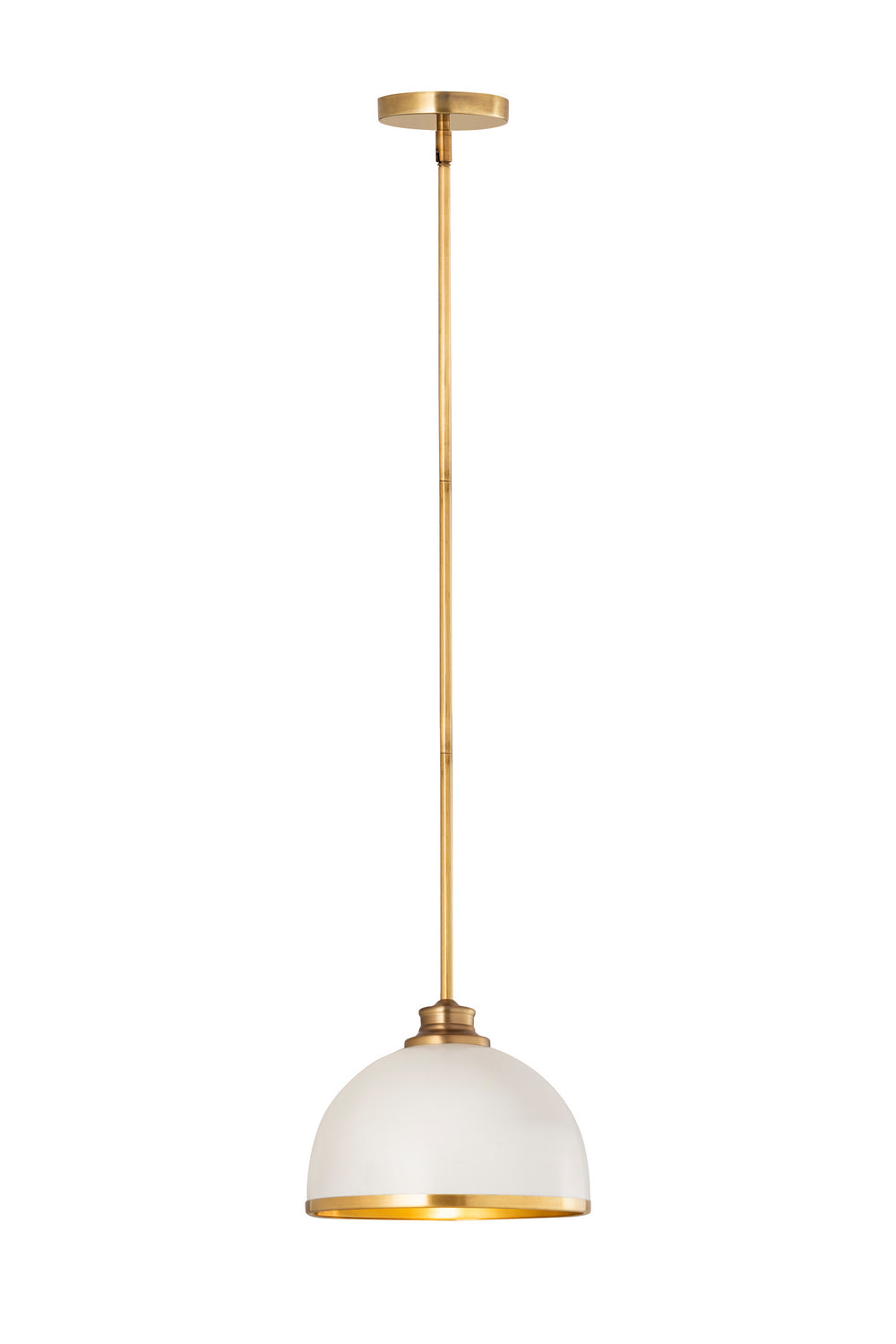 Mini-suspension Landry Blanc mat + Laiton bruni – Z-Lite