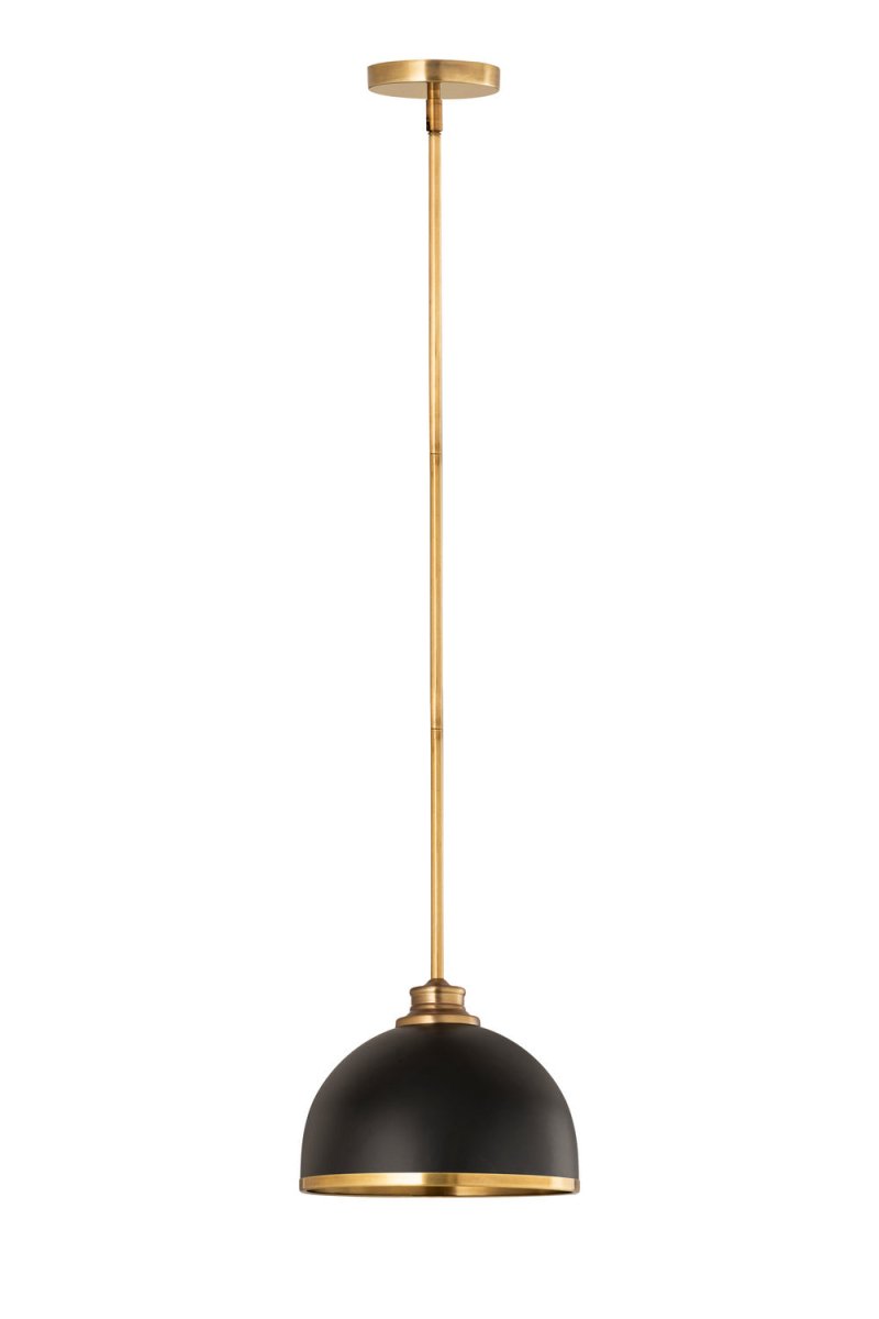 Mini-suspension Landry - Blanc mat + Laiton bruni by Z-Lite | Luminaires & cie
