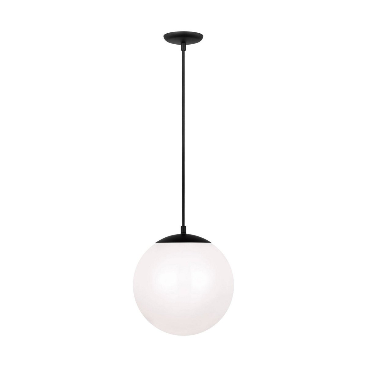 Mini-suspension Leo - Hanging Globe - Midnight Black Matte White 12 by Visual Comfort Studio | Luminaires & cie