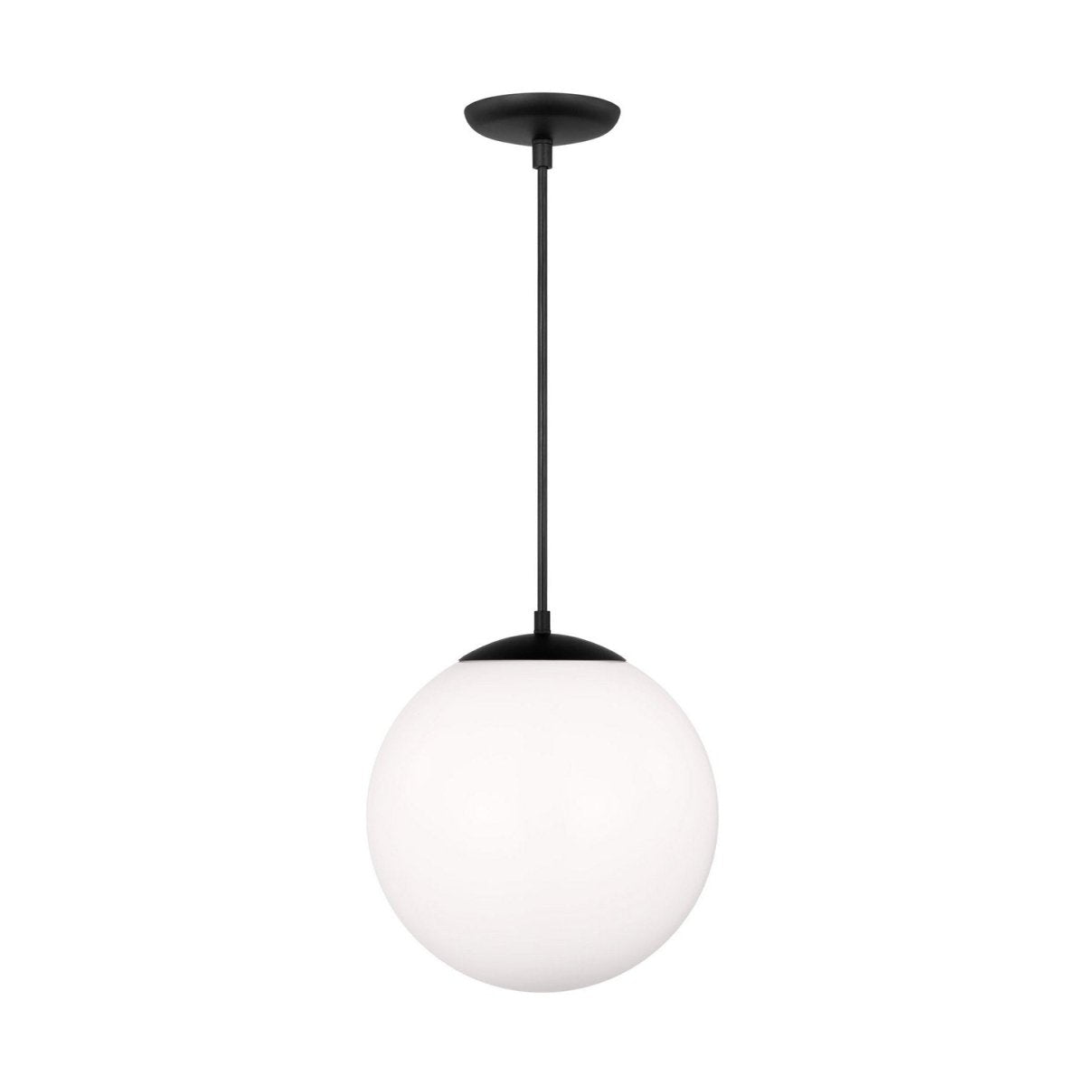 Mini-suspension Leo - Hanging Globe - Midnight Black Smooth White 14 by Visual Comfort Studio | Luminaires & cie