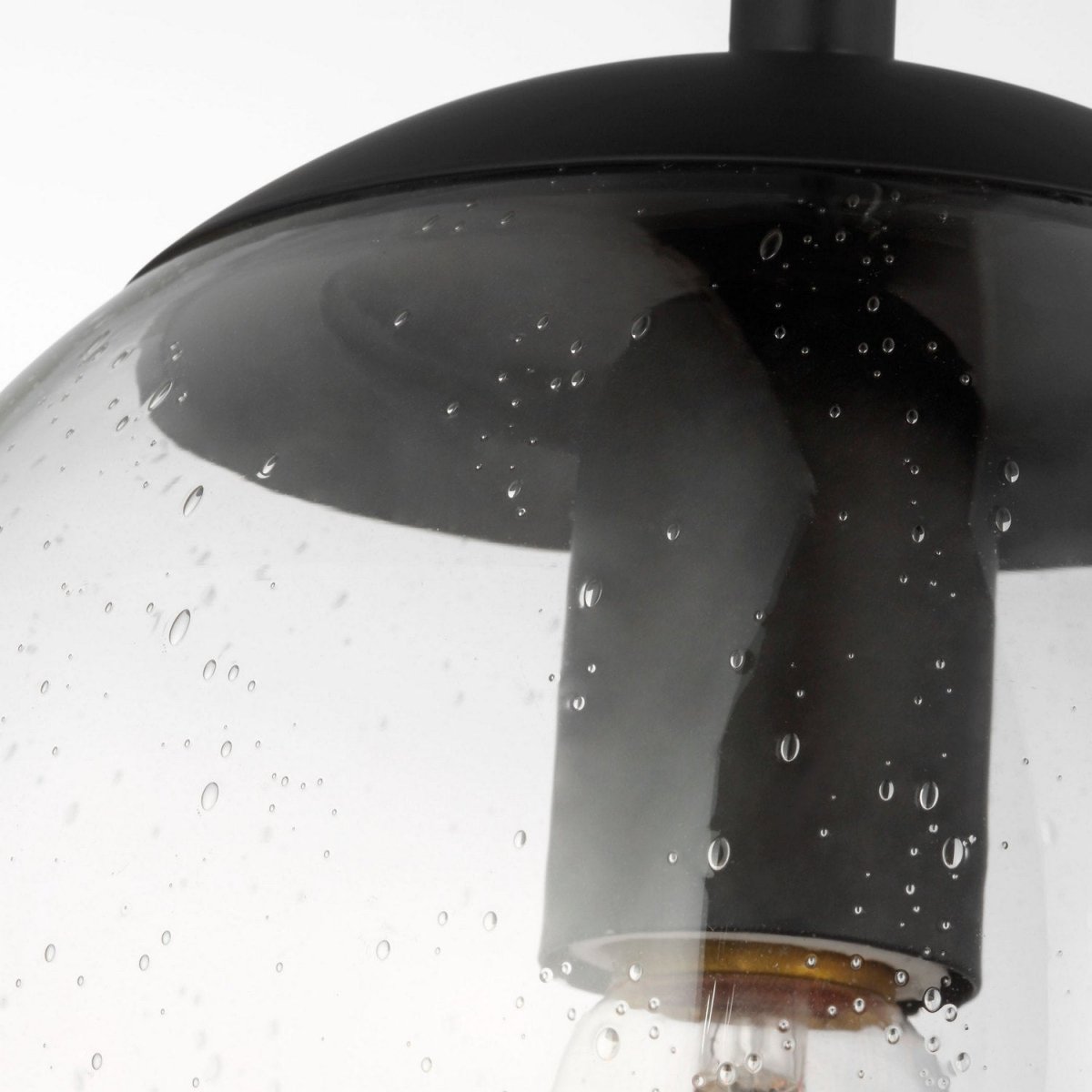 Mini-suspension Leo - Hanging Globe - Satin Brass Clear Seeded 14 by Visual Comfort Studio | Luminaires & cie