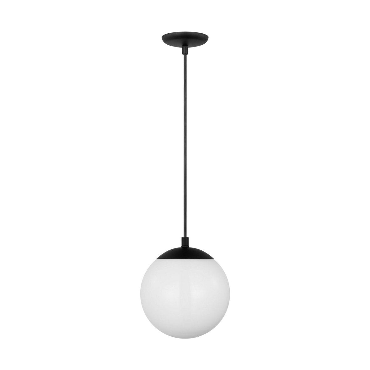 Mini-suspension Leo - Hanging Globe - Satin Brass Clear Seeded 14 by Visual Comfort Studio | Luminaires & cie