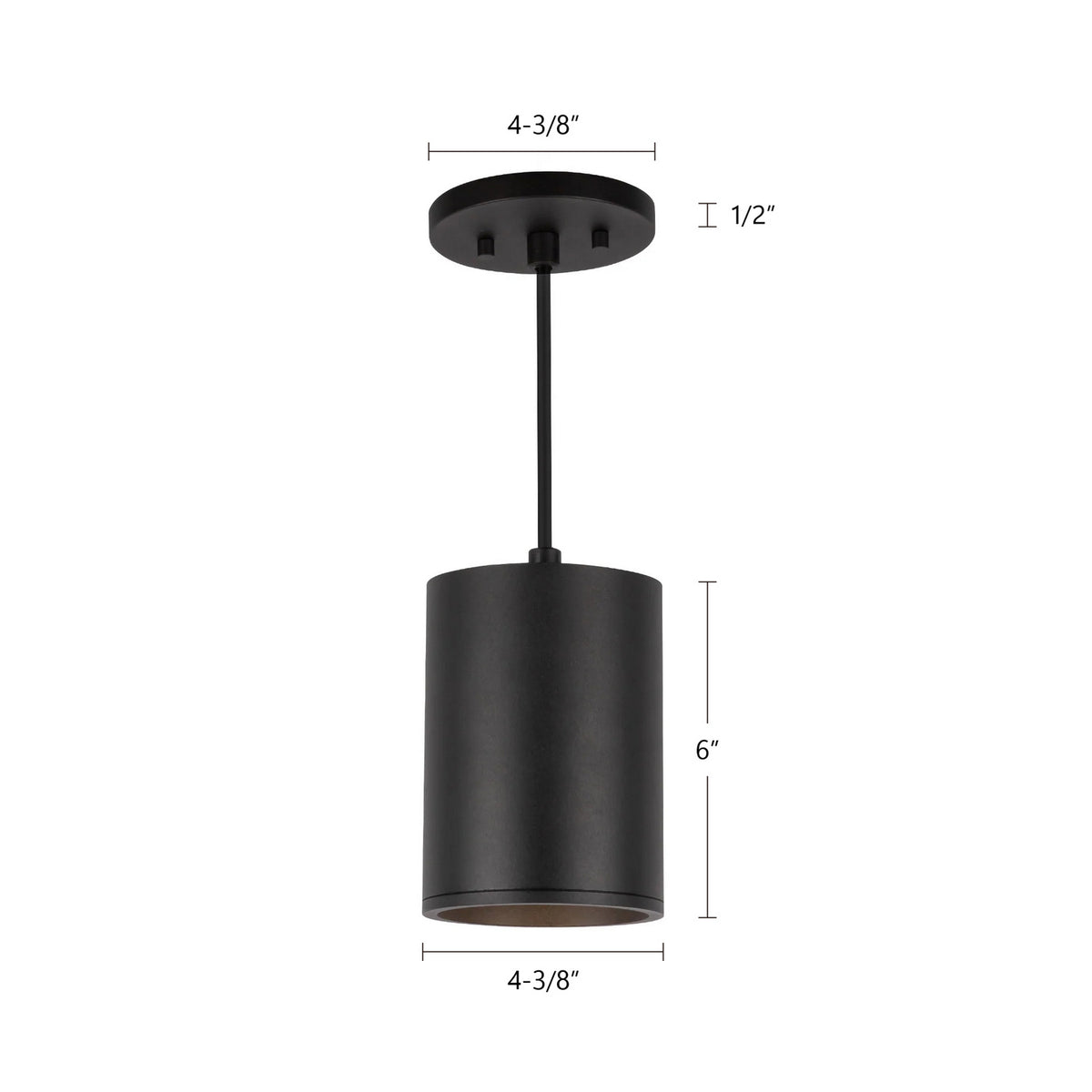 Mini-suspension Lorna Noir, 4 3/8", 6 5/8" – vue 6