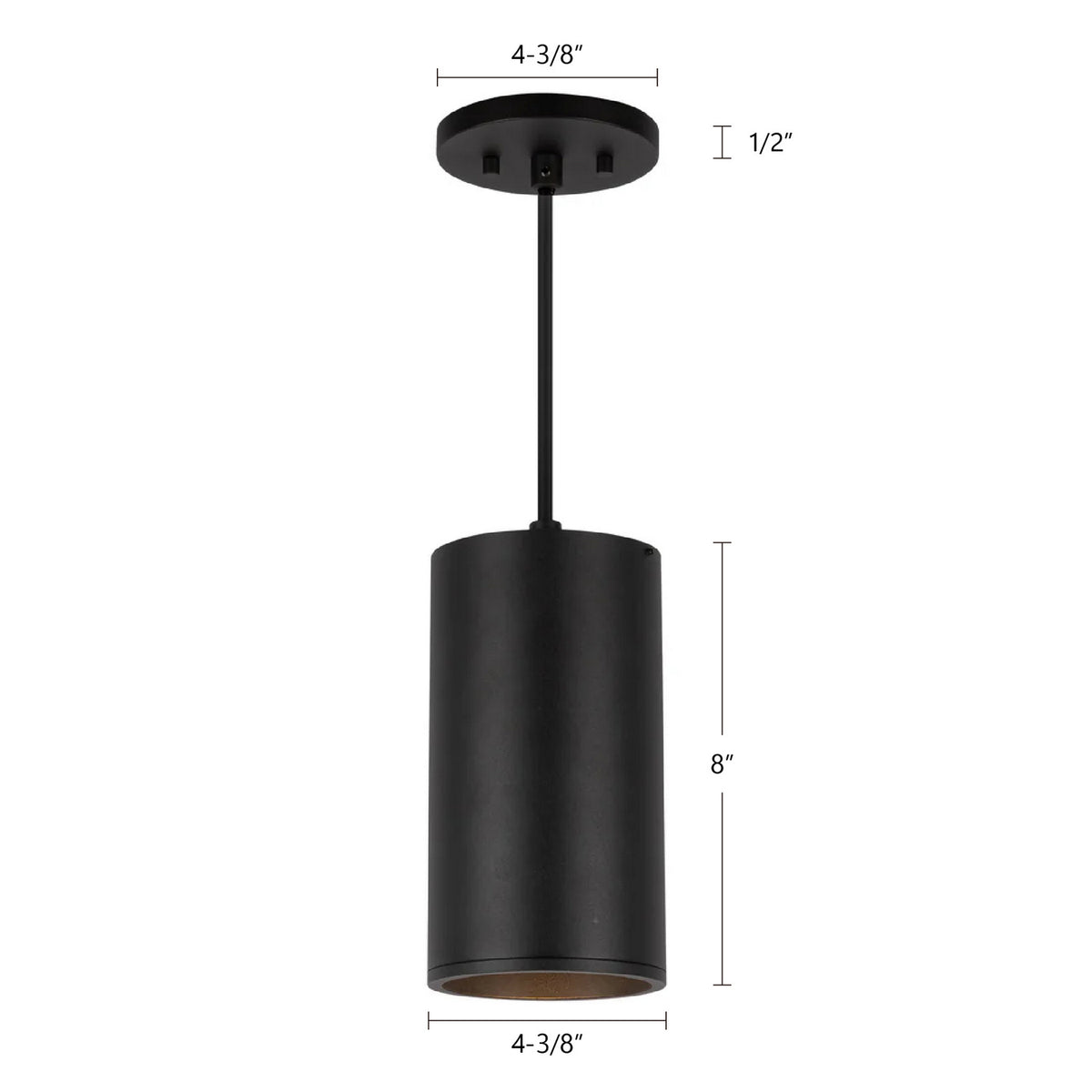 Mini-suspension Lorna Noir, 4 3/8", 8 5/8" – vue 6