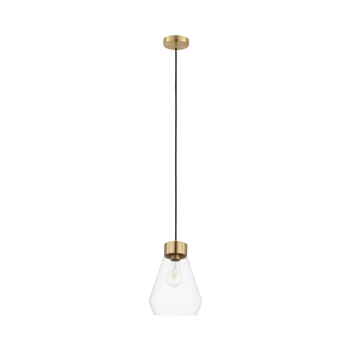 Mini suspension Montey - Or brossé 8 1/4" by Eglo | Luminaires & cie