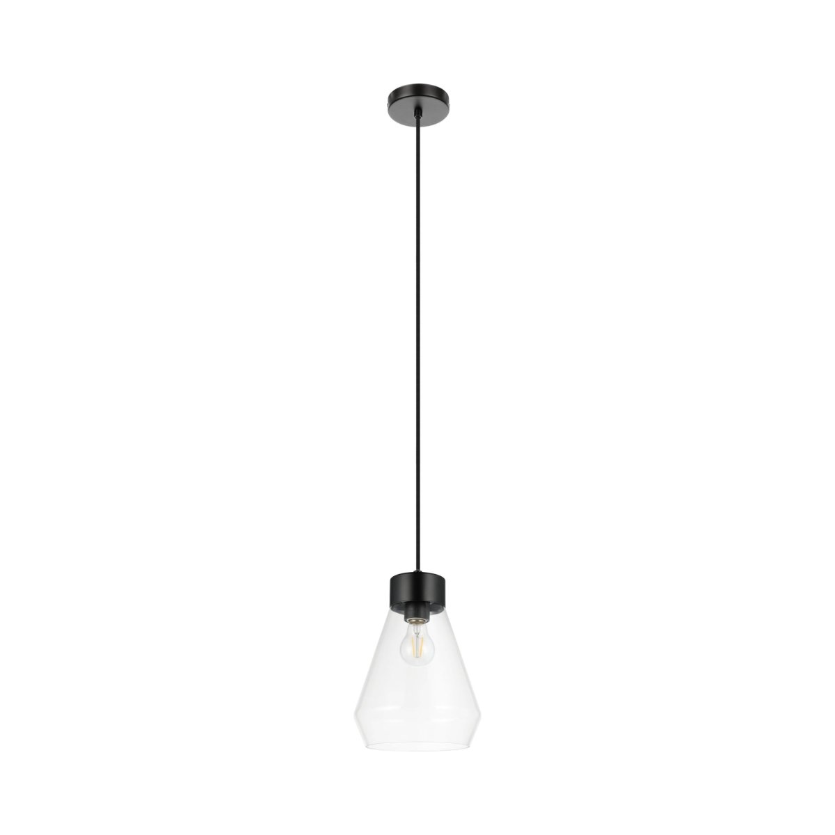 Mini suspension Montey - Noir mat 8 1/4" by Eglo | Luminaires & cie
