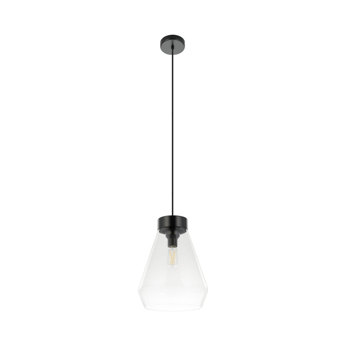 Mini suspension Montey - Noir mat 12" by Eglo | Luminaires & cie