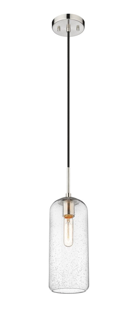 Mini-suspension Monty - Nickel brossé Grené transparent 17" by Z-Lite | Luminaires & cie