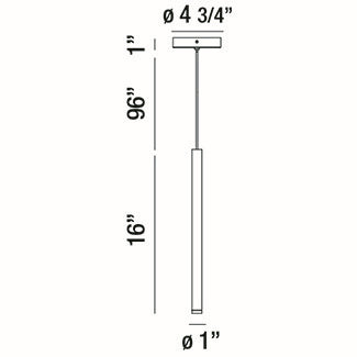 Mini-suspension Navada Nickel brossé, 16" – vue 2