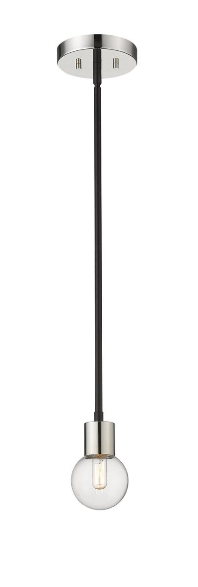Mini-suspension Neutra - Noir mat + Nickel poli by Z-Lite | Luminaires & cie