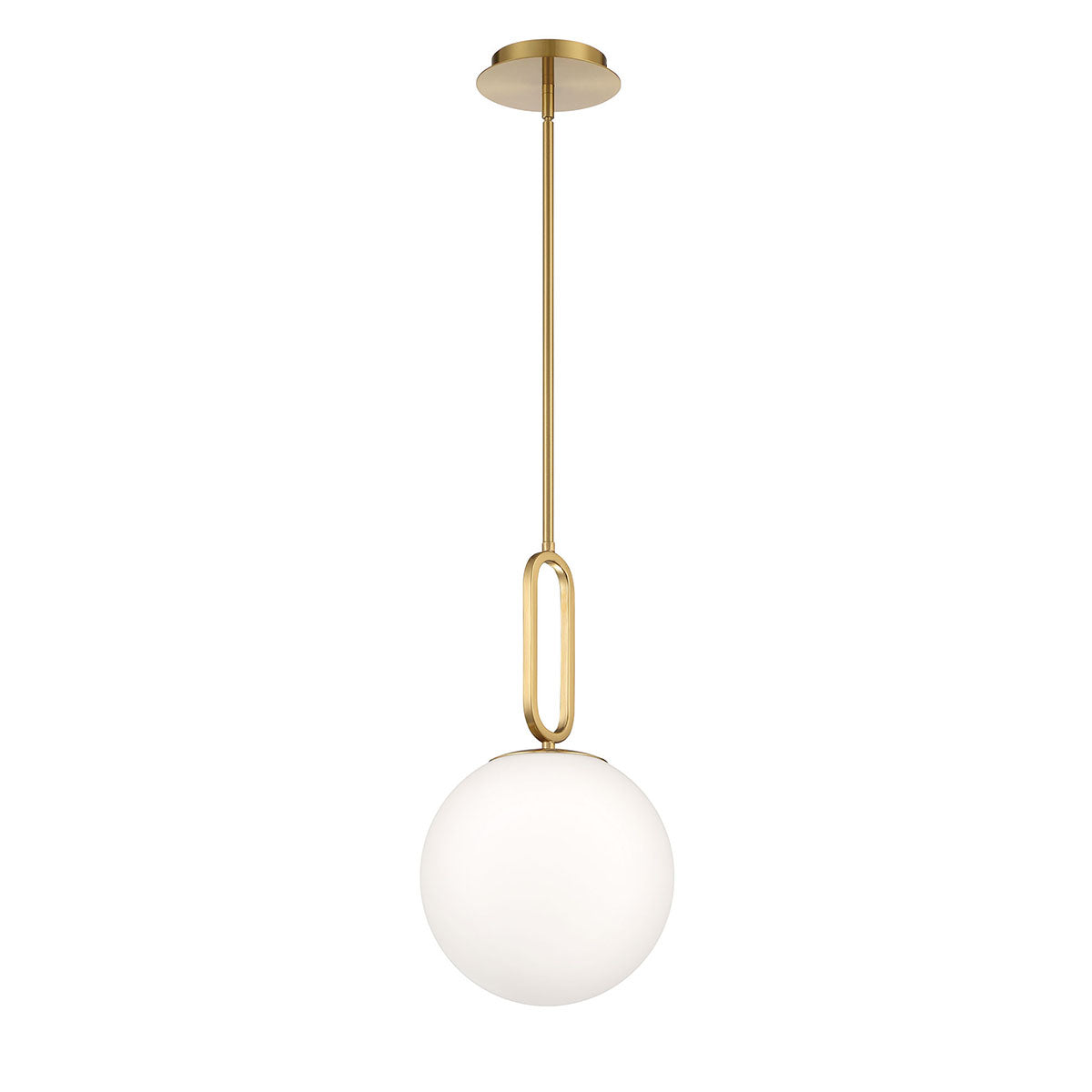 Mini-suspension Prospect Or, Verre blanc globe – Eurofase
