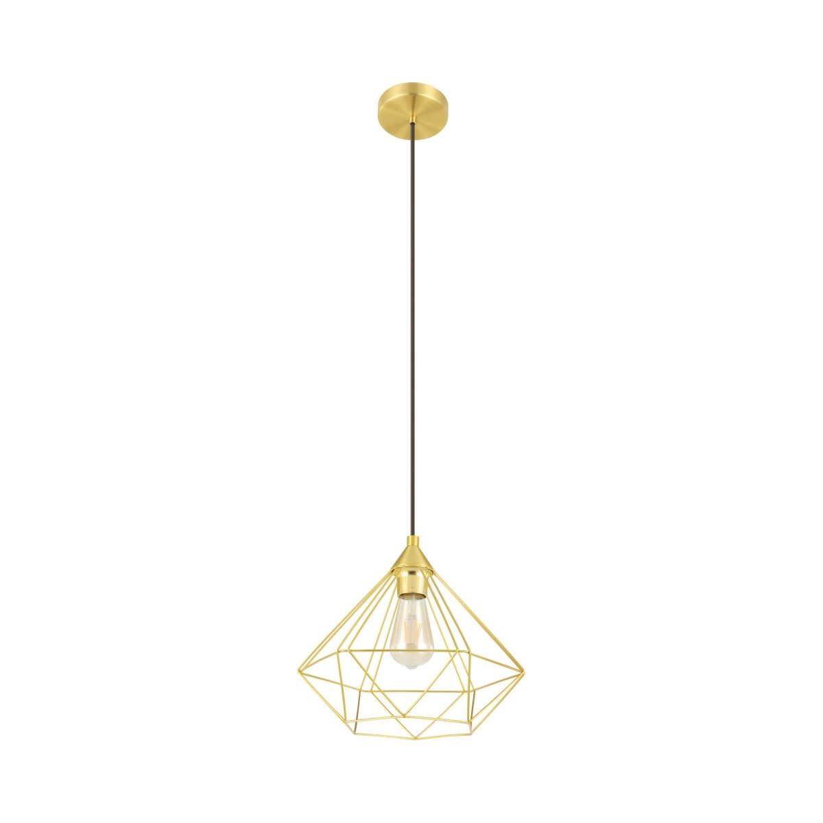 Mini suspension Tarbes - Laiton brossé 12 3/4" by Eglo | Luminaires & cie