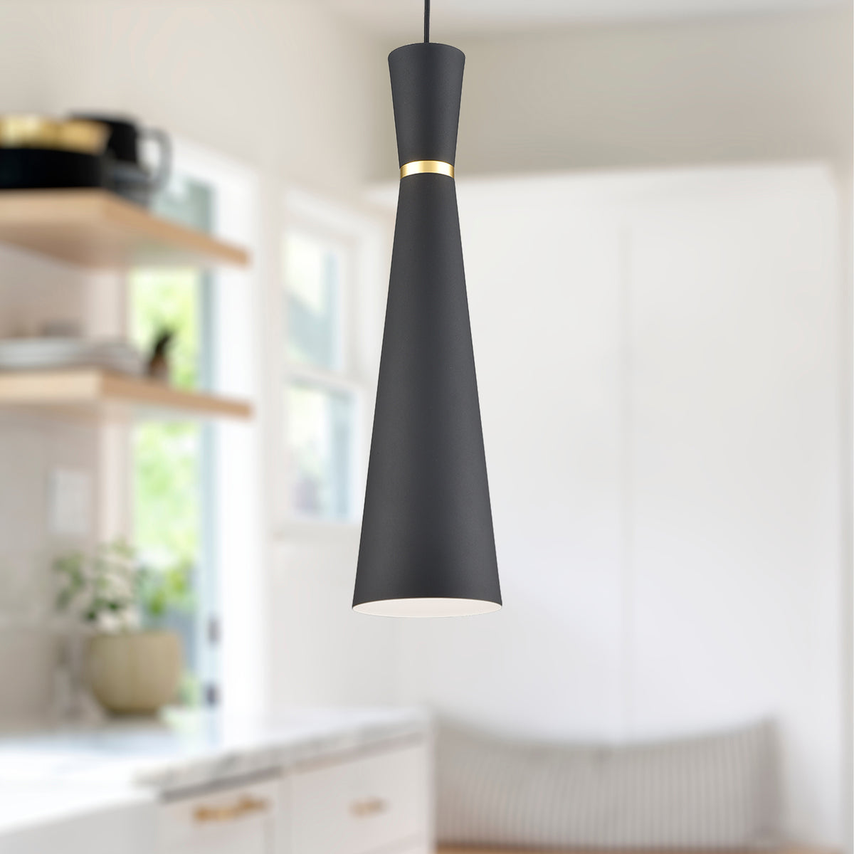 Mini-suspension Vanderbilt Noir / Or, 5 7/8" – vue 2
