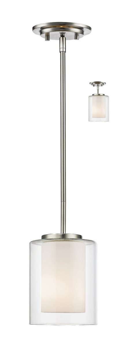 Mini-suspension Willow - Nickel brossé by Z-Lite | Luminaires & cie