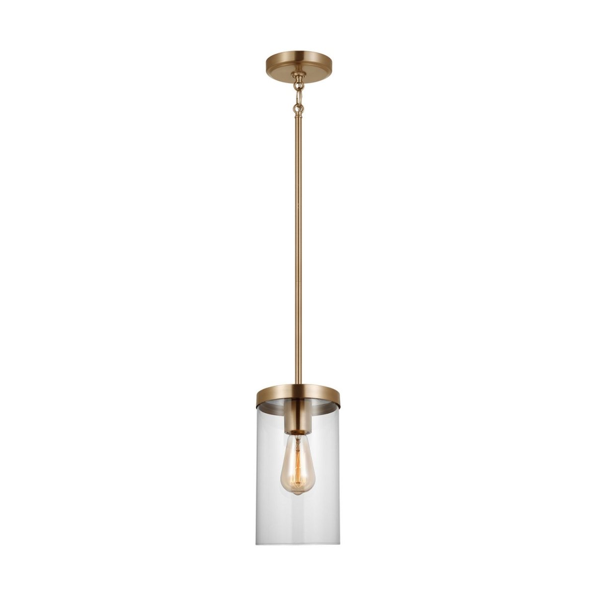 Mini-suspension Zire - Laiton satiné 6" by Visual Comfort Studio | Luminaires & cie