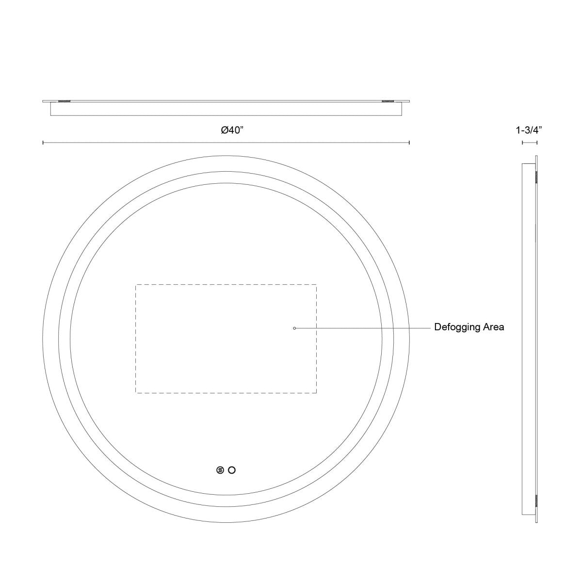 Miroir de vanité Hillmont - 40" by Kuzco Lighting | Luminaires & cie