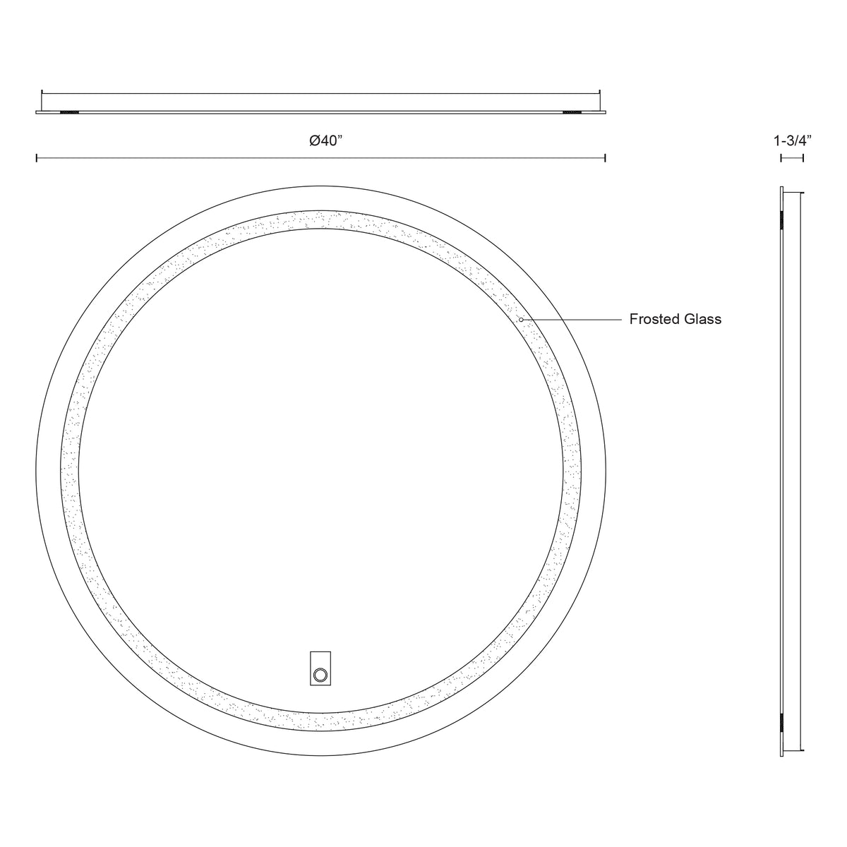 Miroir éclairant Hillmont 40" – vue 5