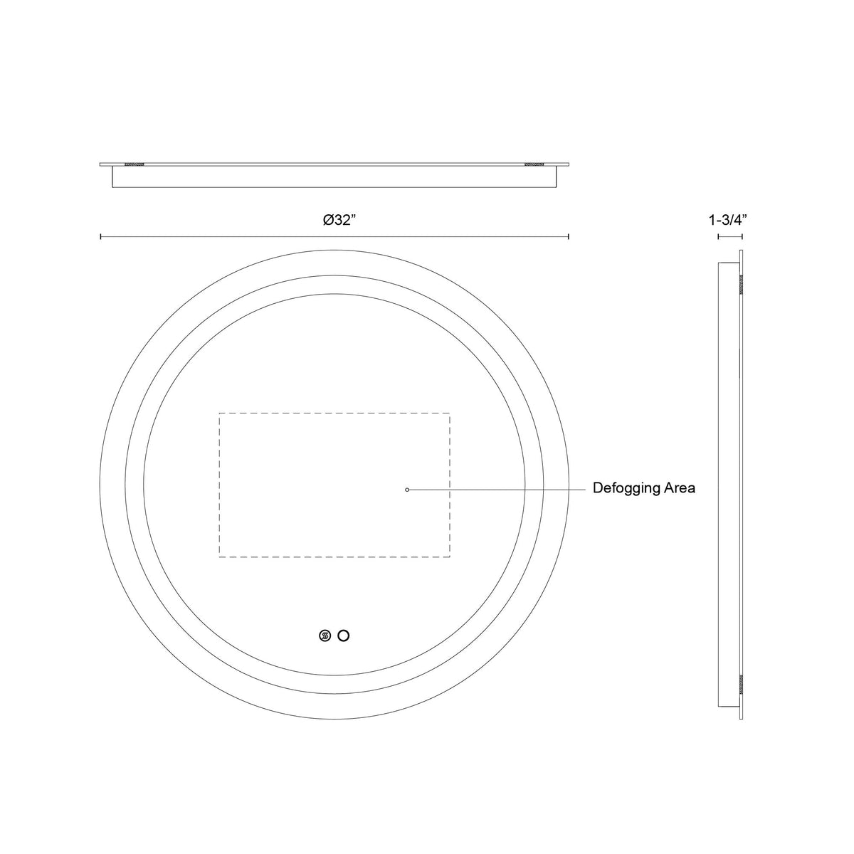 Miroir éclairant Hillmont 32" – vue 5