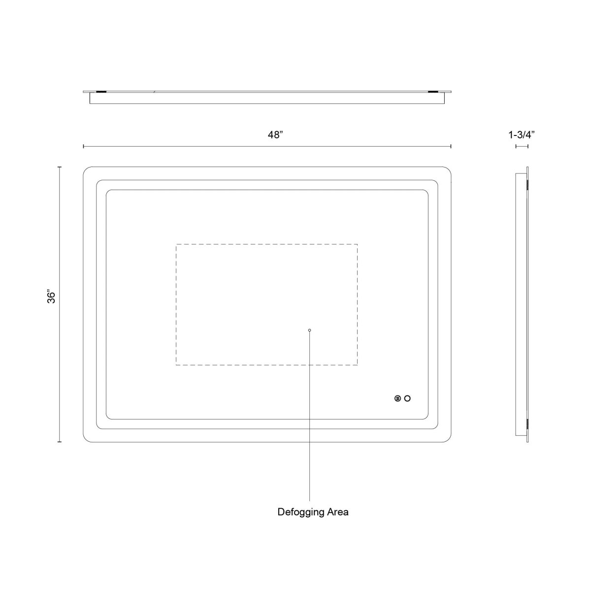 Miroir de vanité Seneca - 48" by Kuzco Lighting | Luminaires & cie