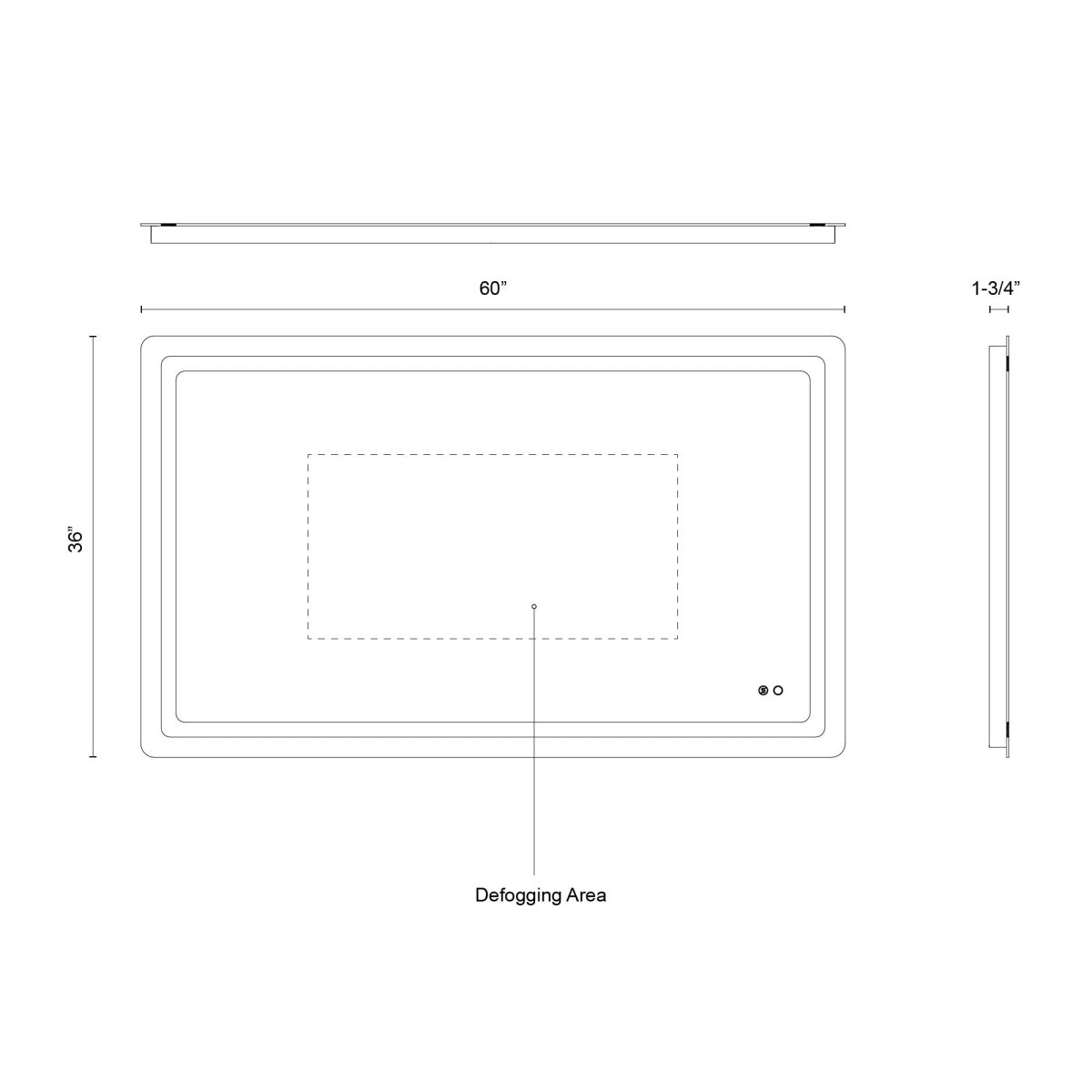 Miroir de vanité Seneca - 60" by Kuzco Lighting | Luminaires & cie