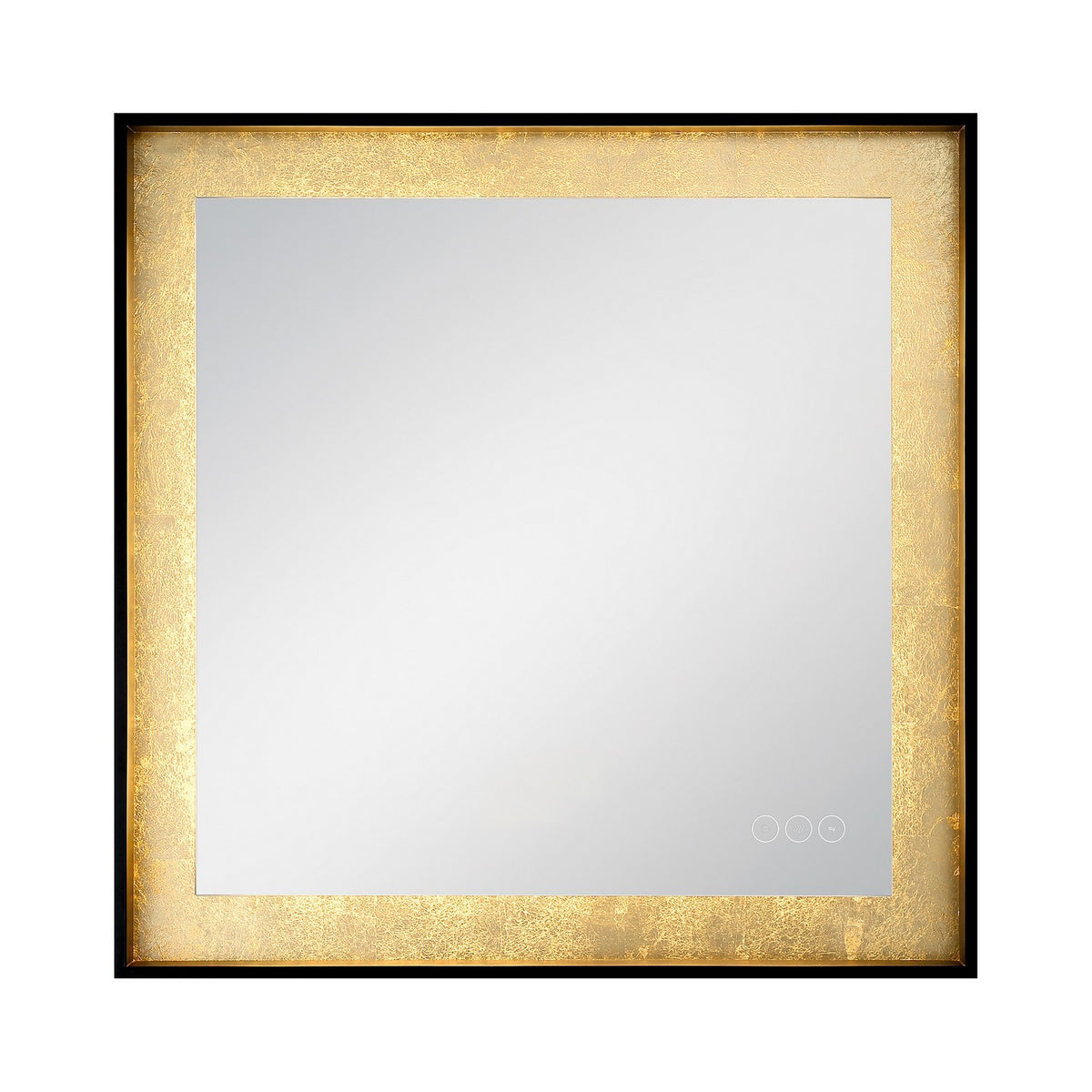 Miroir éclairant Anya Noir anodisé, 32" – Eurofase
