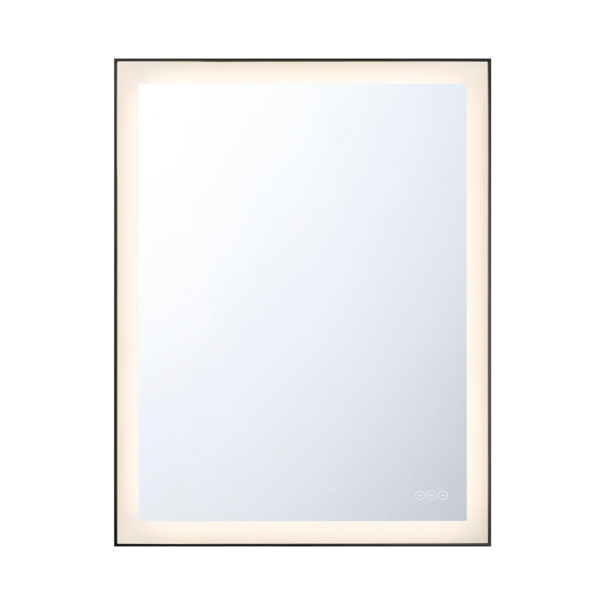 Miroir éclairant Lenora Noir anodisé, 28" – Eurofase
