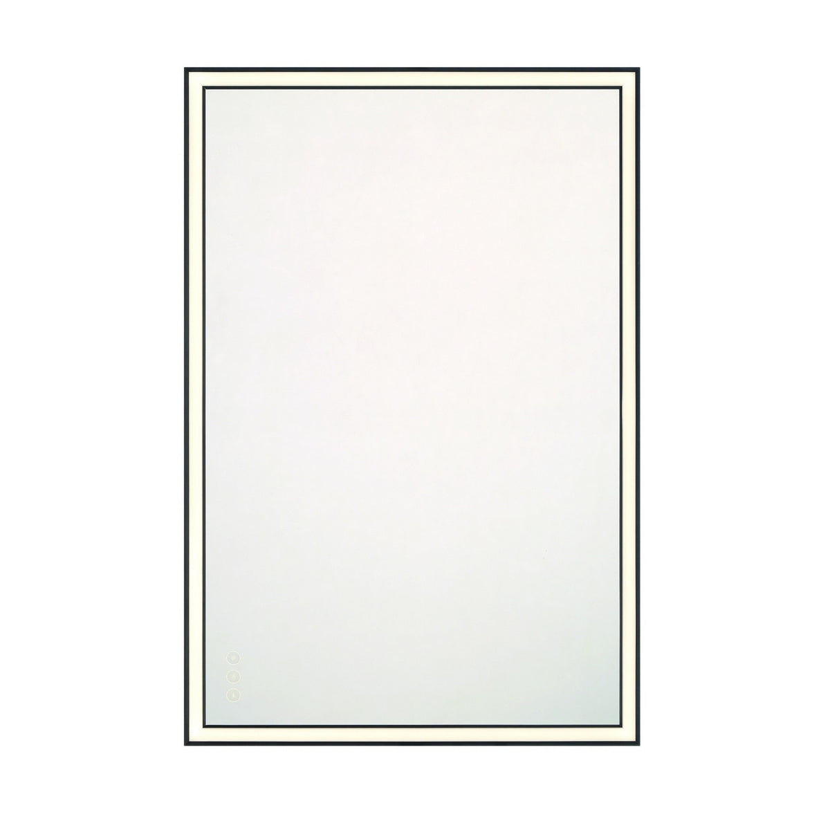 Miroir éclairant Nixon Noir anodisé, 24" – Eurofase