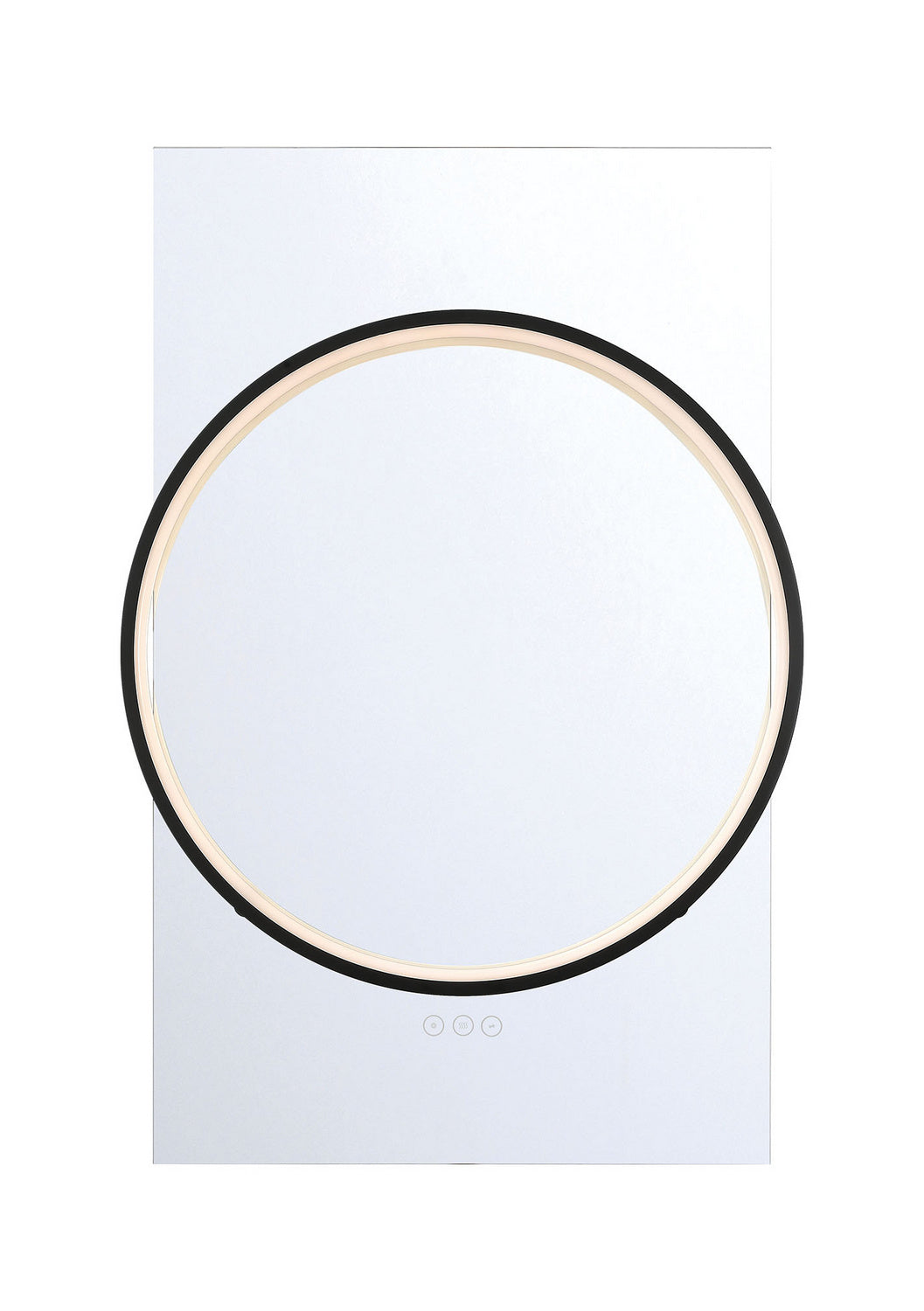 Miroir éclairant Trails Noir mat, 24" – Eurofase