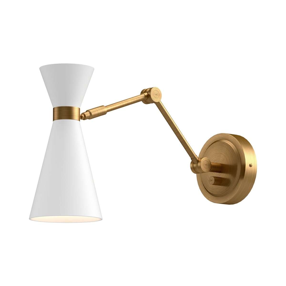 Murale à bras Blake - Or vieilli / blanc by Alora Lighting | Luminaires & cie