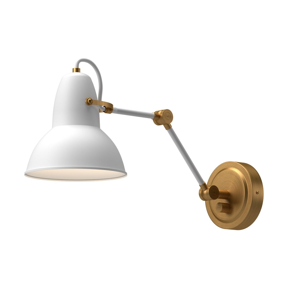 Murale à bras Felix - Or vieilli / blanc by Alora Lighting | Luminaires & cie
