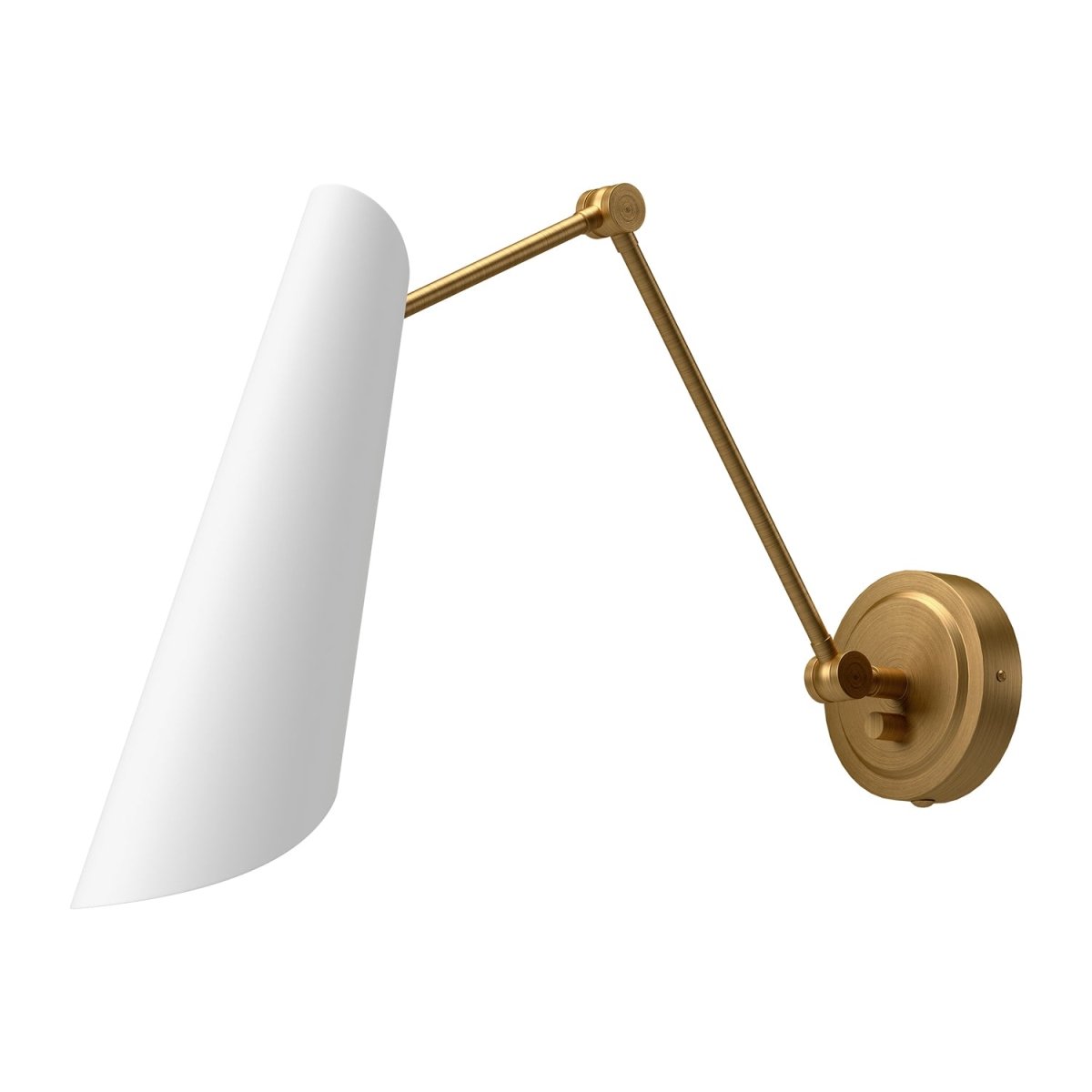 Murale à bras Gabriel - Or vieilli / blanc by Alora Lighting | Luminaires & cie