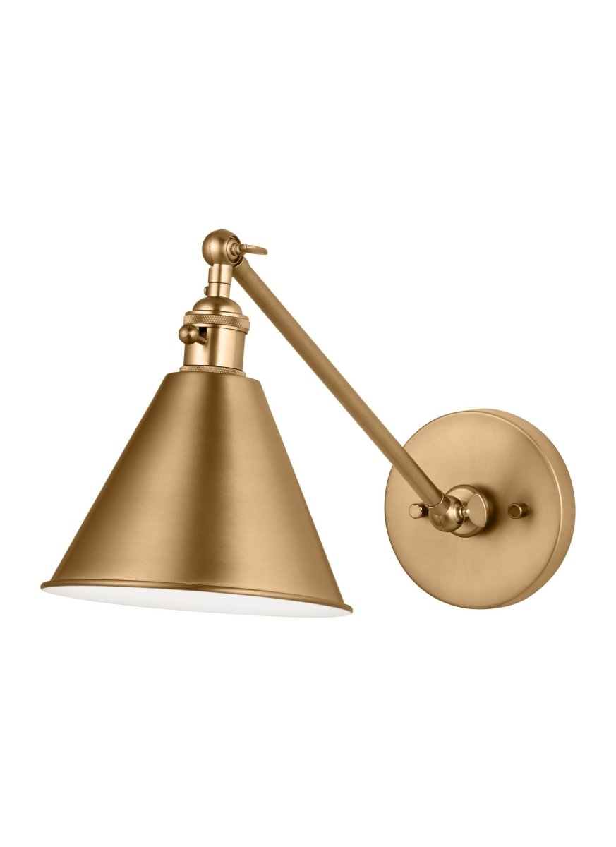 Murale à bras Salem - Laiton satiné Ampoules non - incluses 17" by Visual Comfort Studio | Luminaires & cie