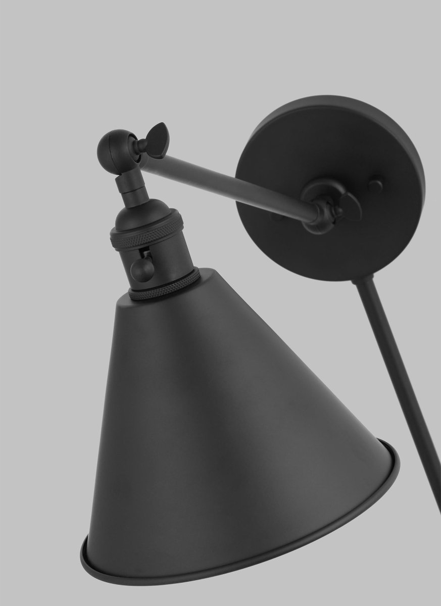 Murale à bras Salem - Noir de minuit Ampoules DEL incluses 17" by Visual Comfort Studio | Luminaires & cie