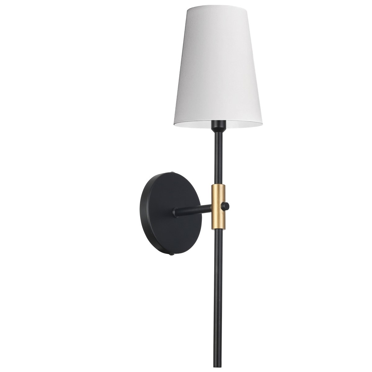 Murale abat - jour Cinthia - Noir mat et laiton by Dainolite | Luminaires & cie
