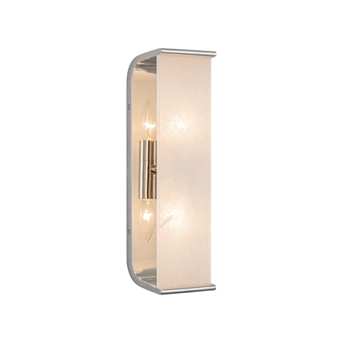 Murale Abbott - Nickel / albâtre poli 15" by Alora Lighting | Luminaires & cie