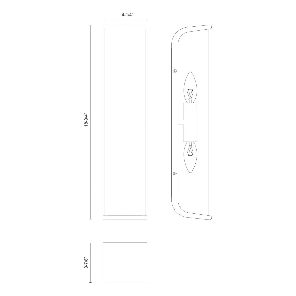 Murale Abbott - Nickel / albâtre poli 18 3/4" by Alora Lighting | Luminaires & cie