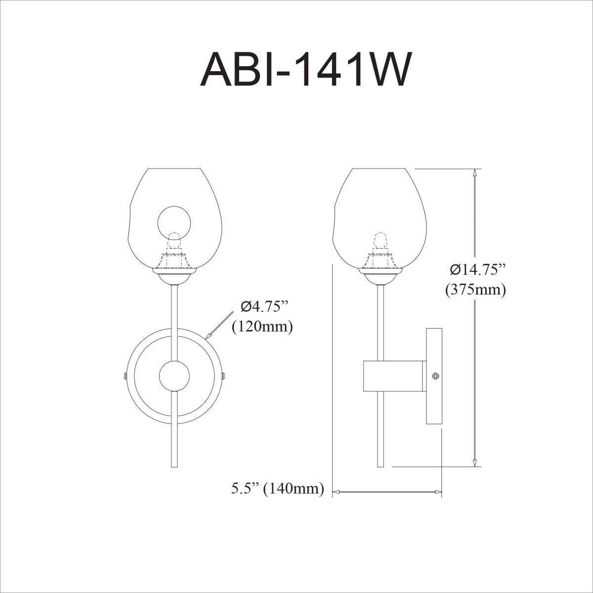 Murale Abii - Laiton vintage Clair by Dainolite | Luminaires & cie