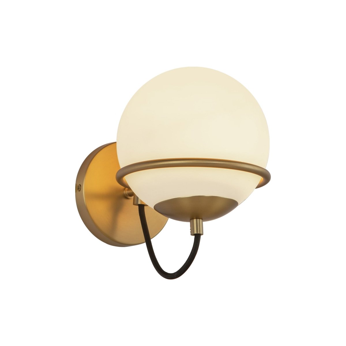 Murale Alba - Verre d'or / opale âgé 6 1/2" by Alora Lighting | Luminaires & cie