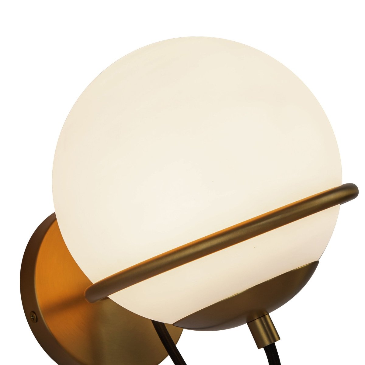 Murale Alba - Verre d'or / opale âgé 6 1/2" by Alora Lighting | Luminaires & cie