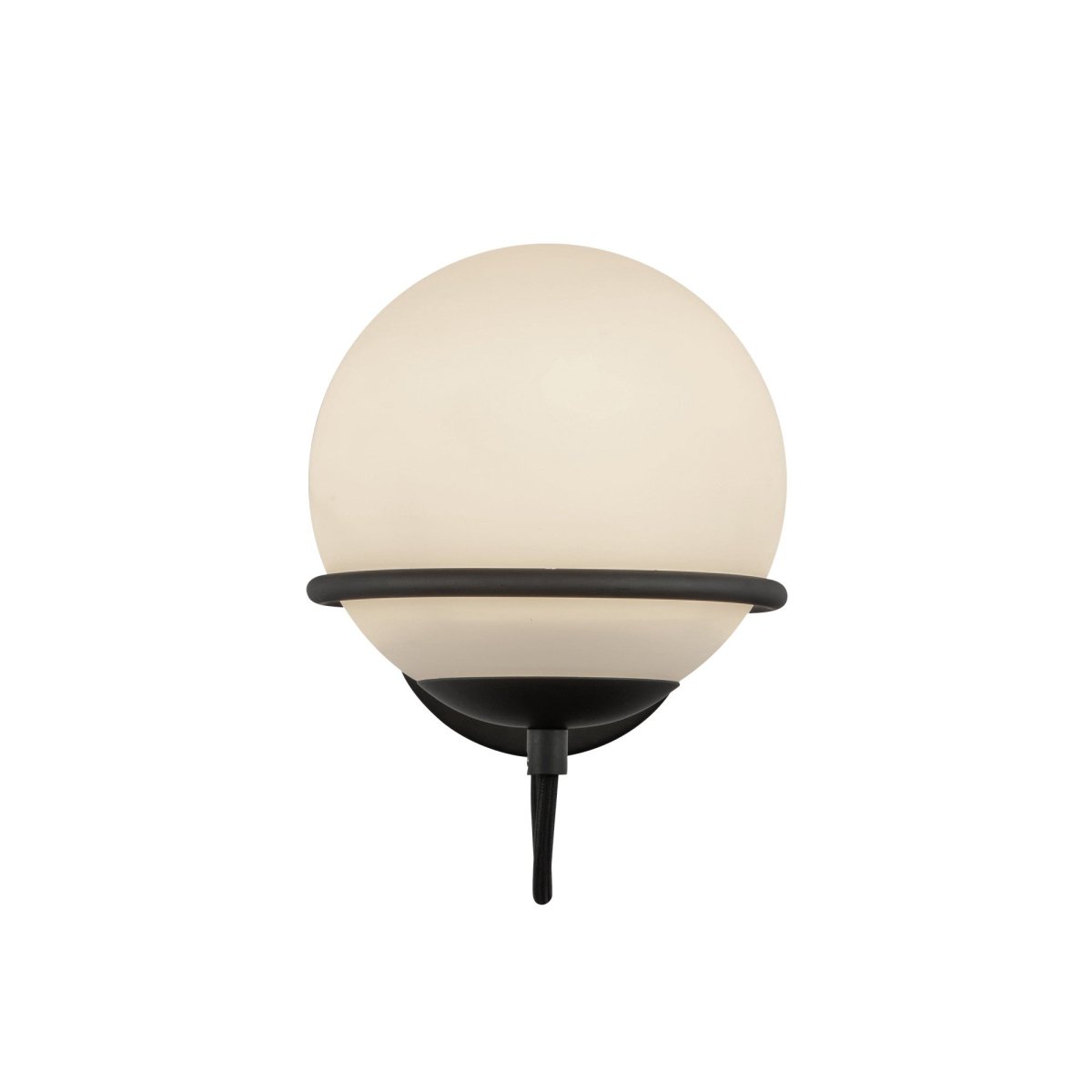 Murale Alba - Verre noir / opale mat 6 1/2" by Alora Lighting | Luminaires & cie