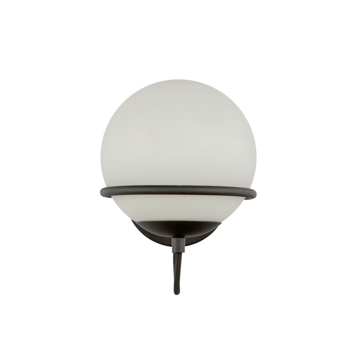 Murale Alba - Verre noir / opale mat 6 1/2" by Alora Lighting | Luminaires & cie