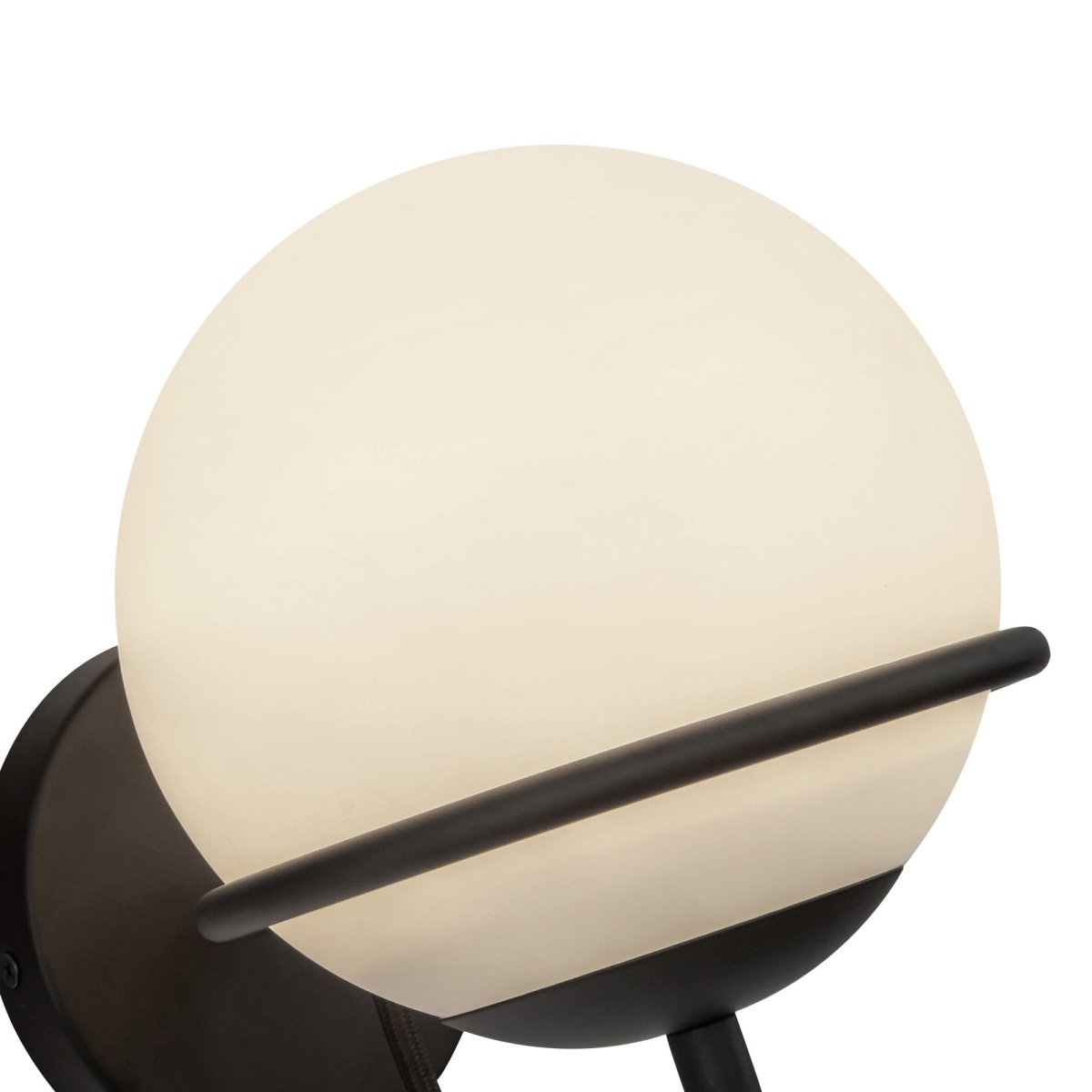 Murale Alba - Verre noir / opale mat 6 1/2" by Alora Lighting | Luminaires & cie