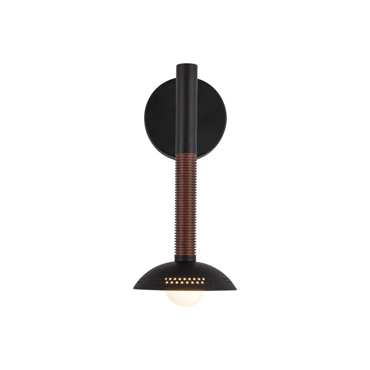 Murale Arden - Verre noir / opale mat 6" 14" by Alora Lighting | Luminaires & cie