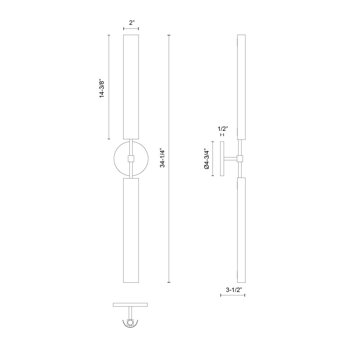 Murale Astrid - Abat - jour en métal / bronze urbain 34 1/4" by Alora Lighting | Luminaires & cie