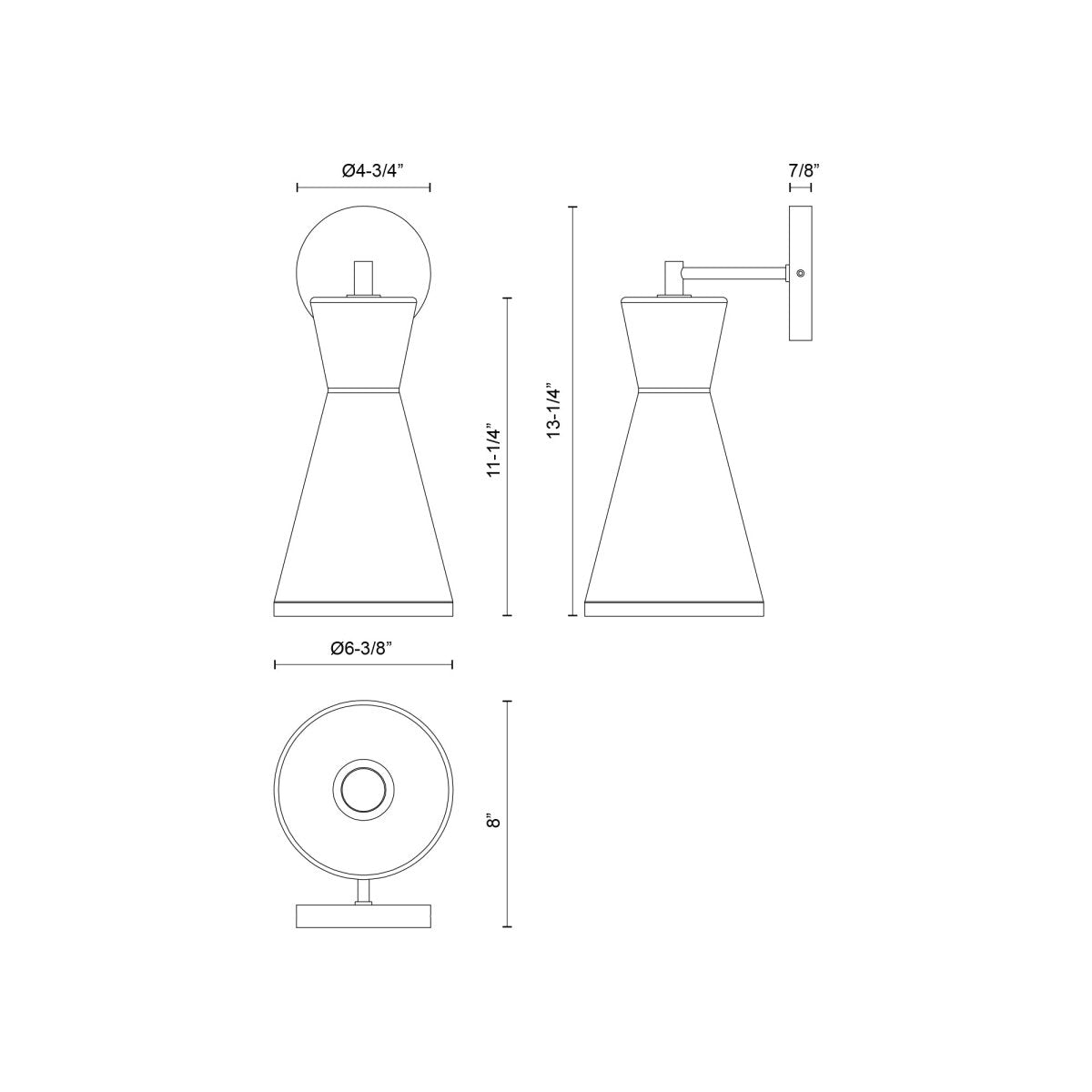 Murale Betty - Verre d'or / opale âgé by Alora Lighting | Luminaires & cie