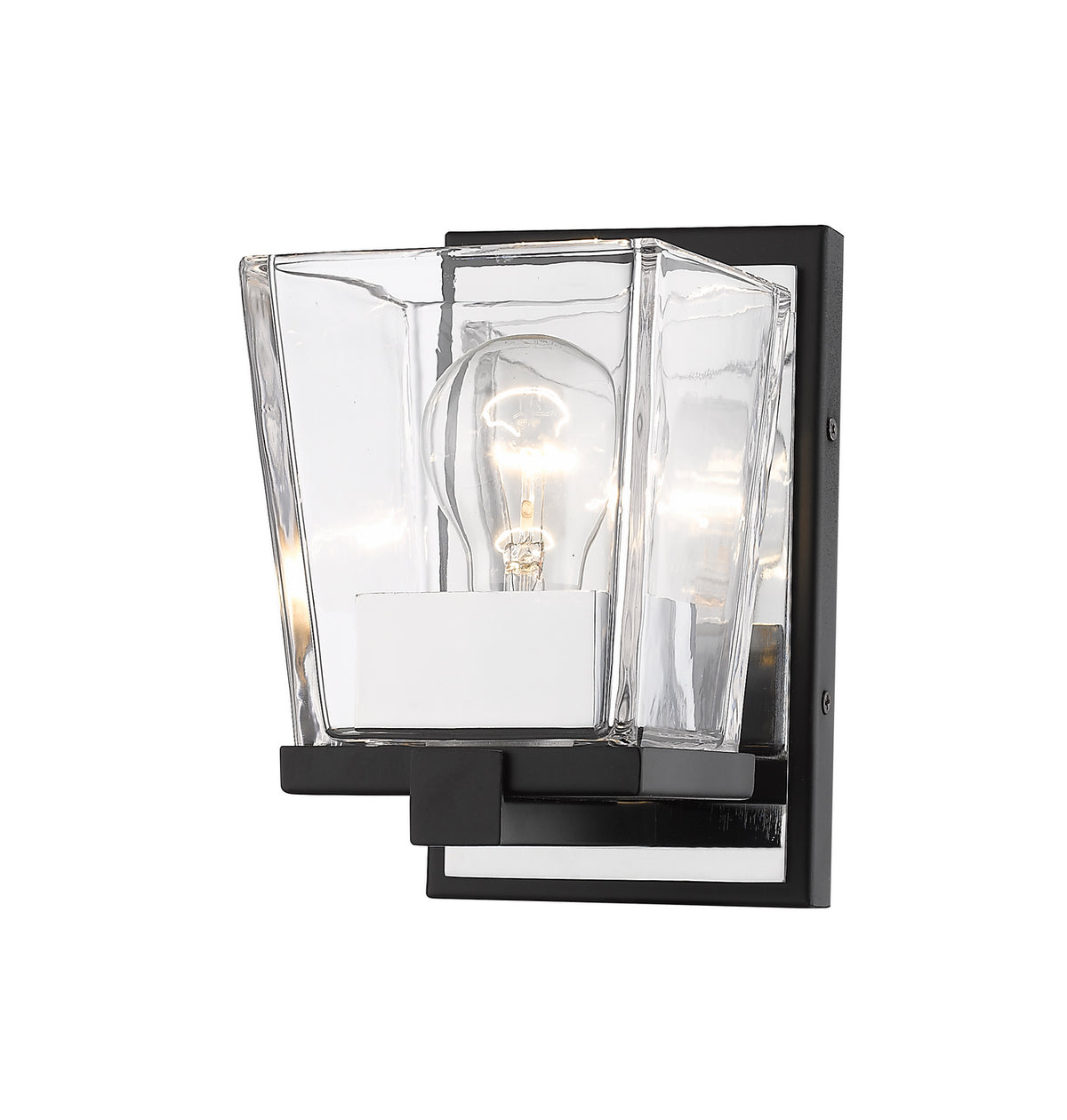 Applique murale Bleeker Street Noir mat + Chrome – Z-Lite