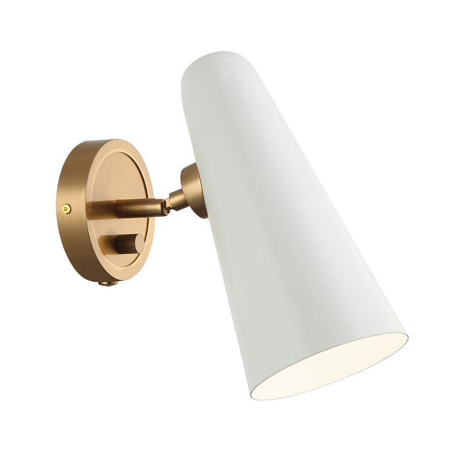 Murale Blink - Blanc et laiton vieilli Court 8" by Matteo Lighting | Luminaires & cie