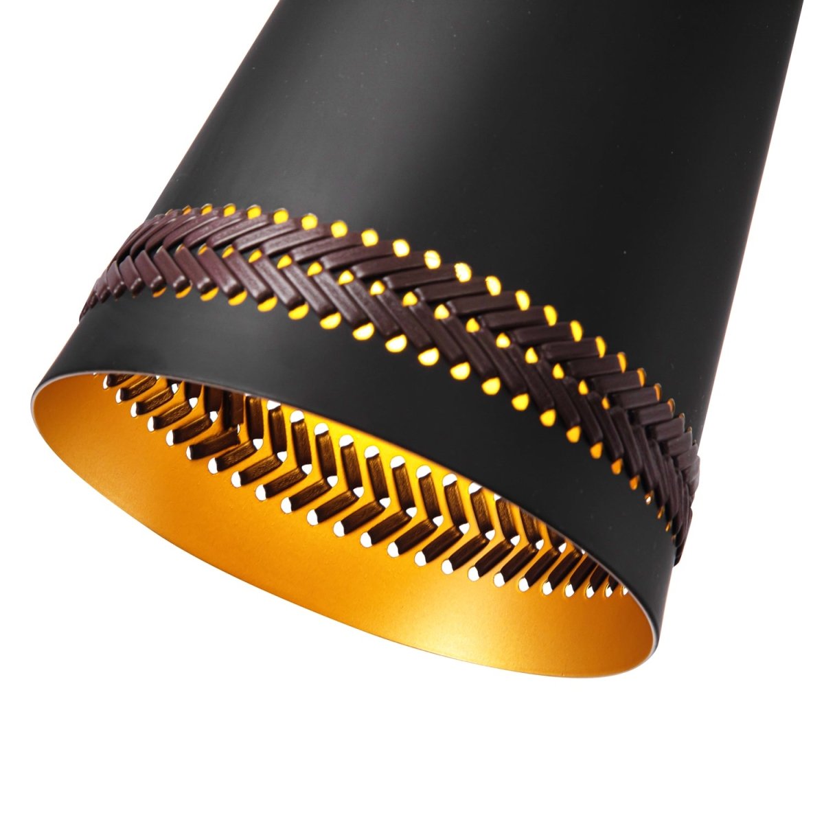 Murale Brickell - Cuir noir / noisette mate by Alora Lighting | Luminaires & cie