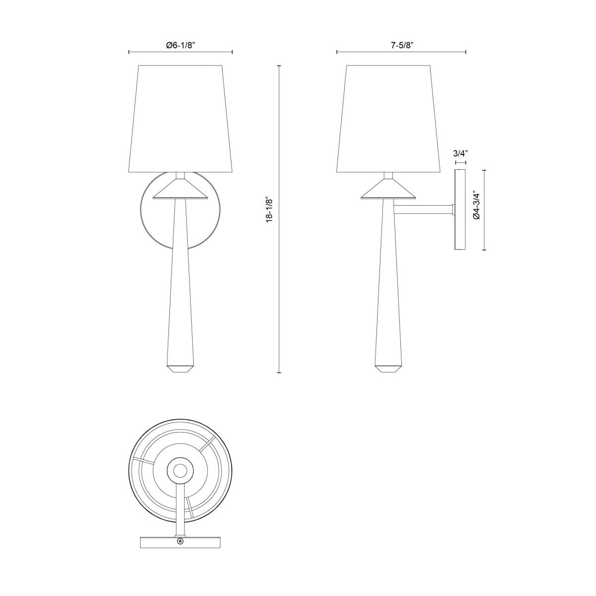 Murale Bridgette - Brackaged Gold / White Linn by Alora Lighting | Luminaires & cie